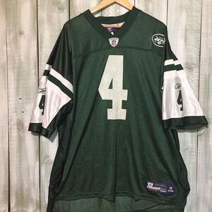 Reebok New York Jets Jersey Mens 2XL Home Green Brett Favre #4 Jersey